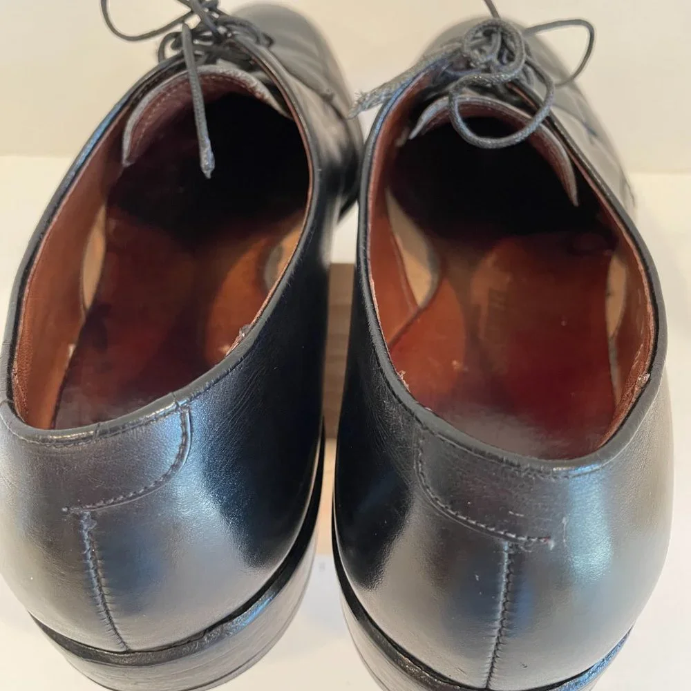 Allen Edmonds Men's Black Leather Apron Toe Oxford Dress Shoes Size 9 D